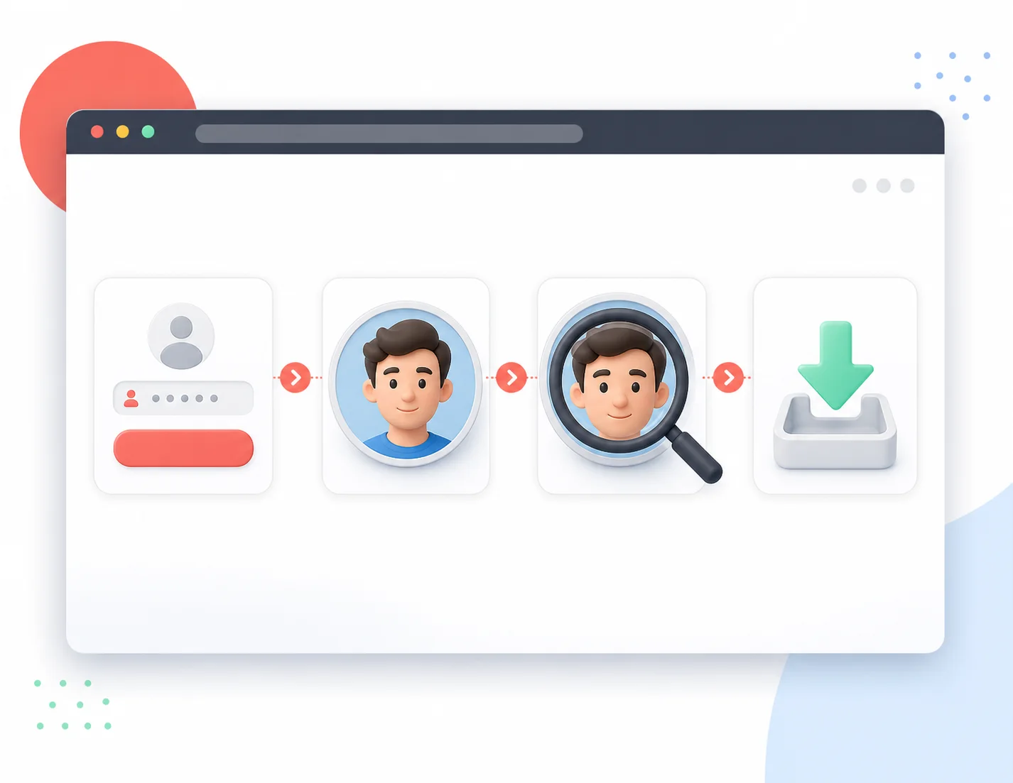 Preview-then-download flow